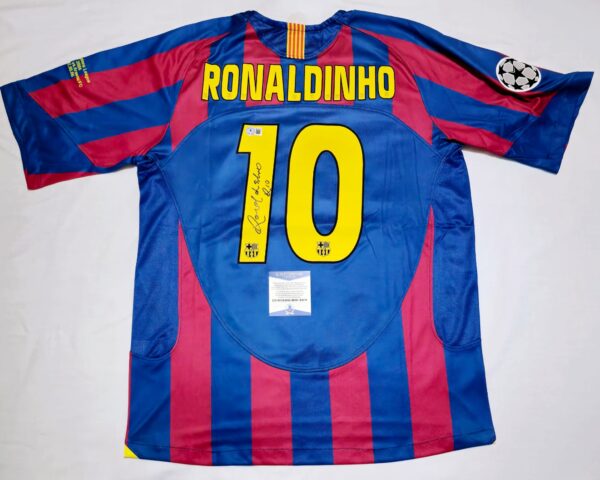 RONALDINHO SIGNED BARCELONA 2005-2006 JERSEY BECKETTS COA - Image 3
