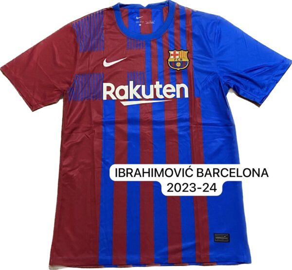 ZLATAN IBRAHIMOVIC SIGNED  BARCELONA 2021-2022 JERSEY BECKETT COA