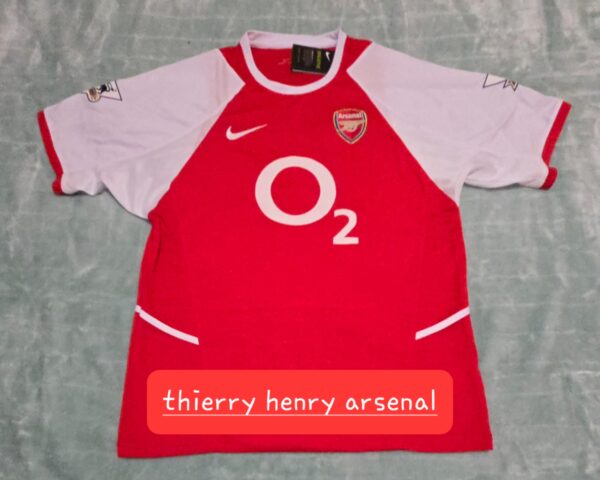 Thierry Henry Signed Arsenal 2002-2004 Jersey Beckett COA