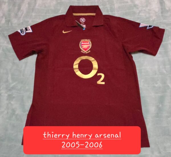 Thierry Henry Signed Arsenal 2005-2006 Jersey Beckett COA