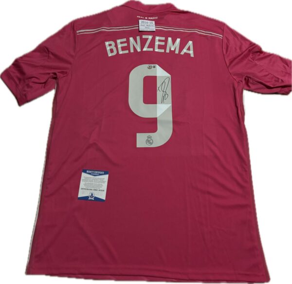Karim Benzema Signed Real Madrid Jersey Beckett COA - Image 3
