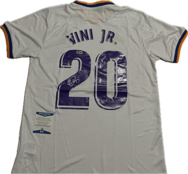 Vini Jr Special  Real Madrid 2021-2022 Jersey Beckett COA - Image 3