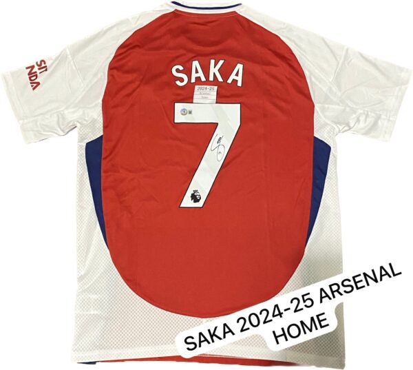 Saka Signed Arsenal Jersey Beckett COA - Image 3