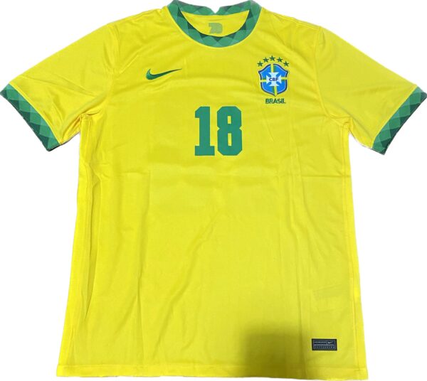 Vini Jr Special  Brazil 2020-2021 Jersey Beckett COA - Image 3