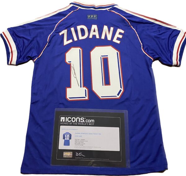 Zinedine Zidane Signed World Cup 1998 Jersey ICONS COA