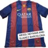 Tresamigos, Barcelona Jersey Signed By Messi. Neymar Jr and Suarez ICONS COA