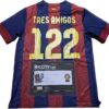 Tresamigos, Barcelona Jersey Signed By Messi. Neymar Jr and Suarez ICONS COA - Image 3