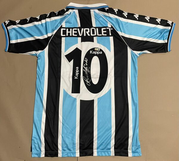 RONALDINHO SIGNED GREMIO 1999 HOME JERSEY BECKETT COA - Image 3