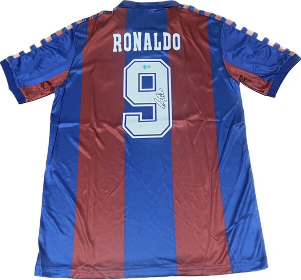 RONALDO LUIS NAZRIO DE LIMA SIGNED BARCELONA JERSEY BECKETT COA - Image 3