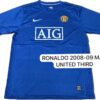 CRISTIANO RONALDO SIGNED MANCHESTER UNITED 3RDS 2008-2009 JERSEY BECKETT COA