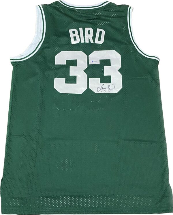 LARRY BIRD SIGNED BOSTON CELTICS JERSYE BECKETT COA - Image 3